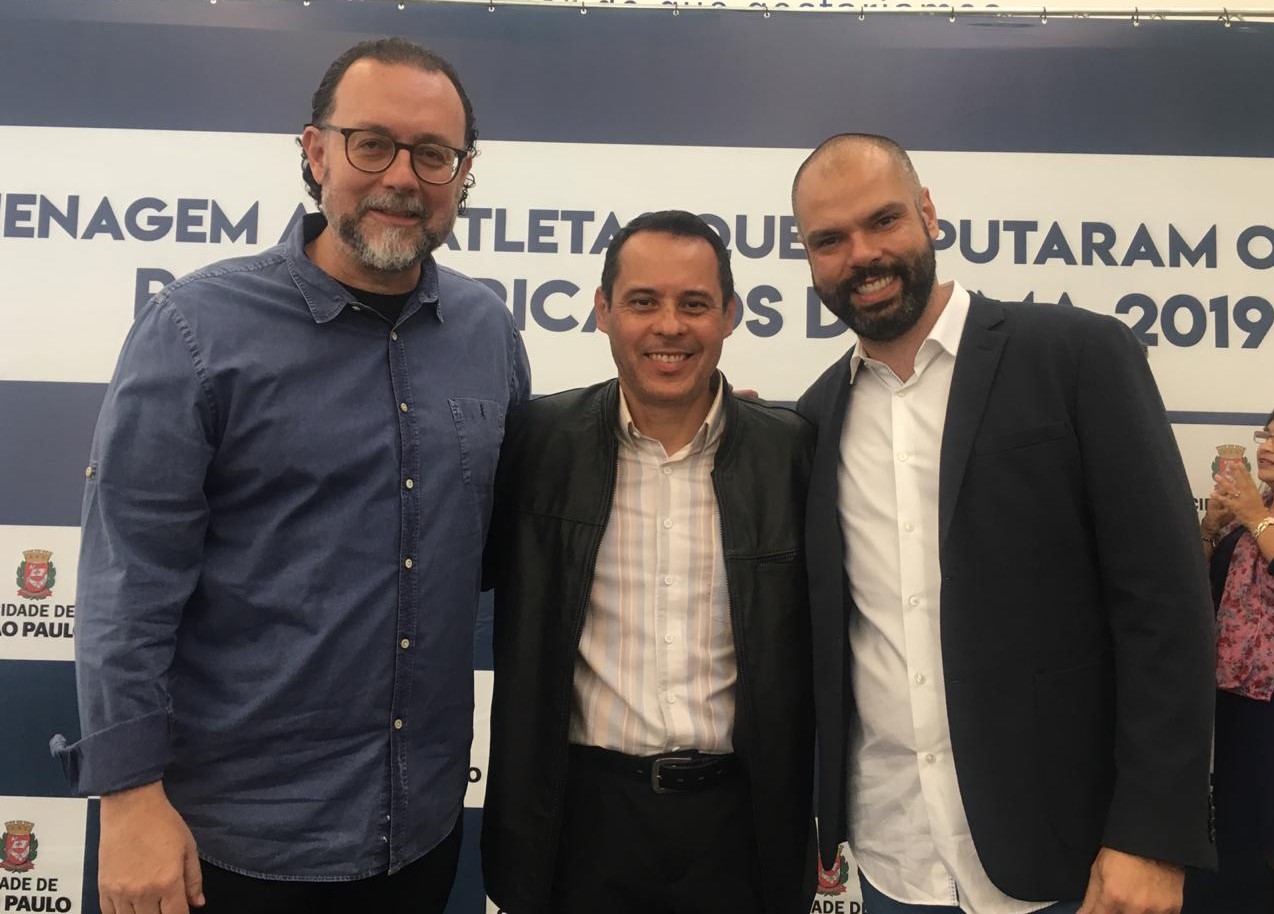 Carlos Bezerra Jr, Marcos Antonio Mattos Ferreira e Bruno Covas / Foto: Kiko Ross/ASE
