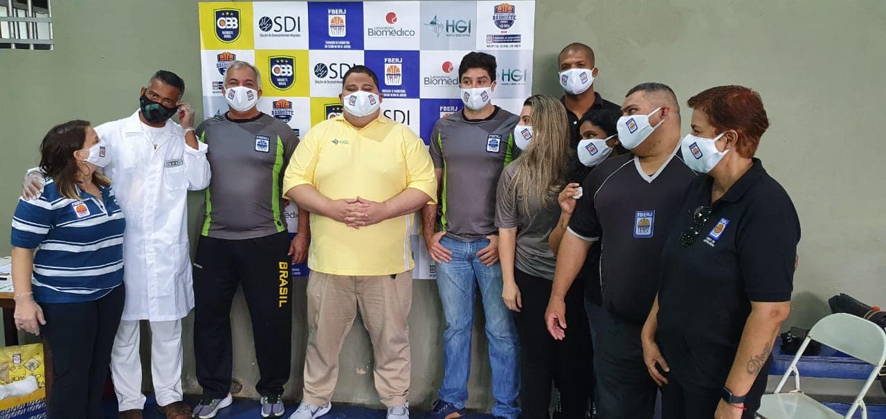 Graças aos parceiros da FBERJ, todos os envolvidos com o campeonato passaram pelo teste de detecção da Covid-19 / Foto: Divulgação/FBERJ